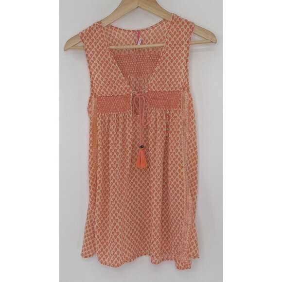 Anthro Plenty by Tracy Reese‎ 100% Silk Anila Tassel Sleeveless Blouse Sz P Boho - Picture 1 of 11